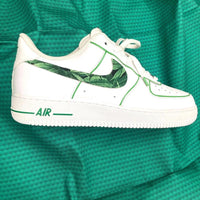 Custom Air Force 1 Green Leaf Swoosh