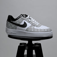 Custom Air Force 1 Grey White Adorned With LV Motifs