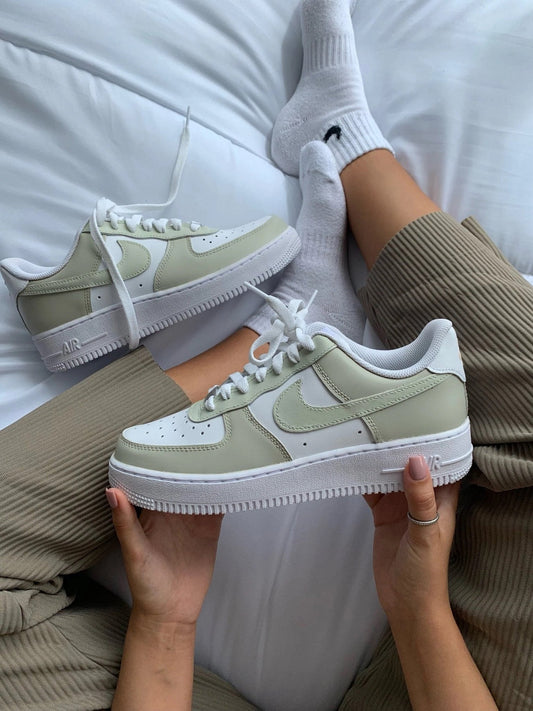 Custom Air Force 1 Light Green White