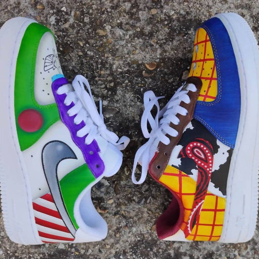 Custom Air Force 1 Multicolor With Various Patterns And LV Logo