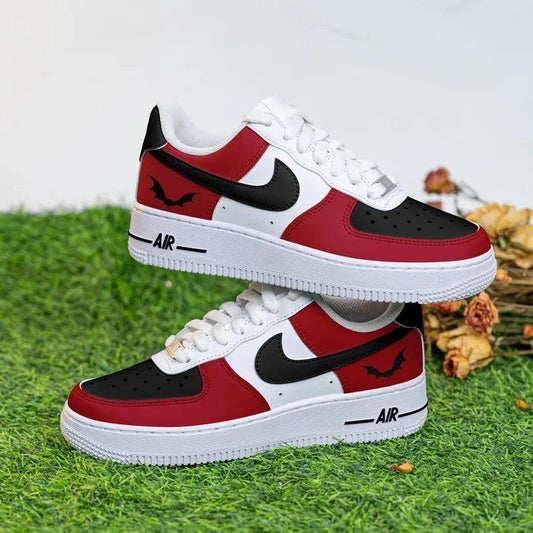 Custom Air Force 1 Red Black Bat