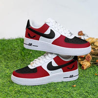 Custom Air Force 1 Red Black Bat