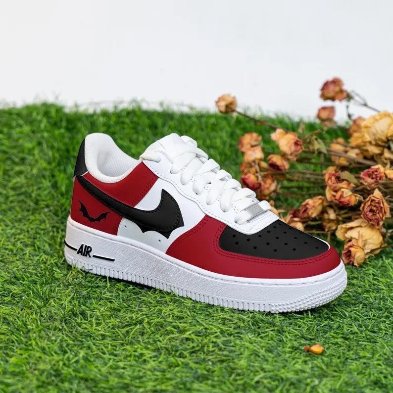 Custom Air Force 1 Red Black Bat