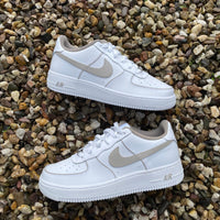 Custom Air Force 1 White Beige Trim