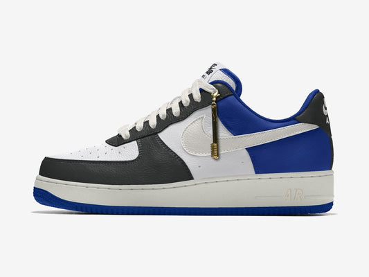Custom Air Force 1 White Black And Blue