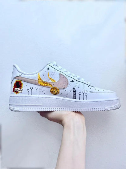 Custom Air Force 1 White Blue Hogwarts Theme