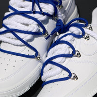 Custom Air Force 1 White Blue Rope Laces