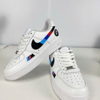 Custom Air Force 1 White BMW Logo And Stripes