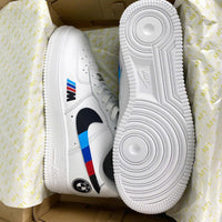 Custom Air Force 1 White BMW Logo And Stripes