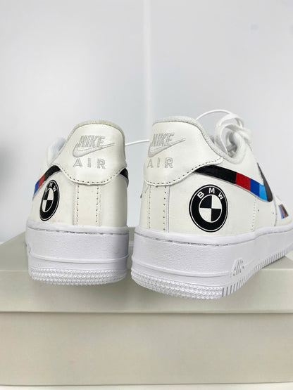 Custom Air Force 1 White BMW Logo And Stripes