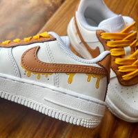Custom Air Force 1 White Brown Winnie the Pooh Cartoon