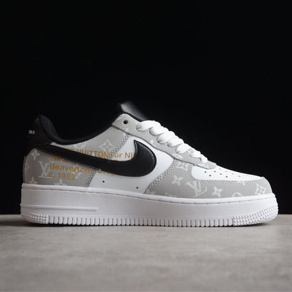 Custom Air Force 1 White Gray LV Pattern