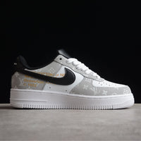 Custom Air Force 1 White Gray LV Pattern