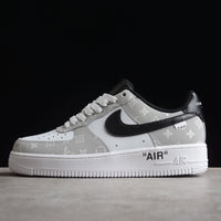 Custom Air Force 1 White Gray LV Pattern