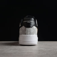 Custom Air Force 1 White Gray LV Pattern