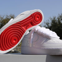 Custom Air Force 1 White Red Sole