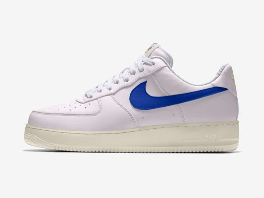 Custom Air Force 1 White With Blue Swoosh