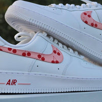 Custom Air Force 1 White With Cherry Swoosh