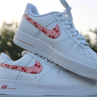 Custom Air Force 1 White With Cherry Swoosh