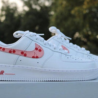 Custom Air Force 1 White With Cherry Swoosh