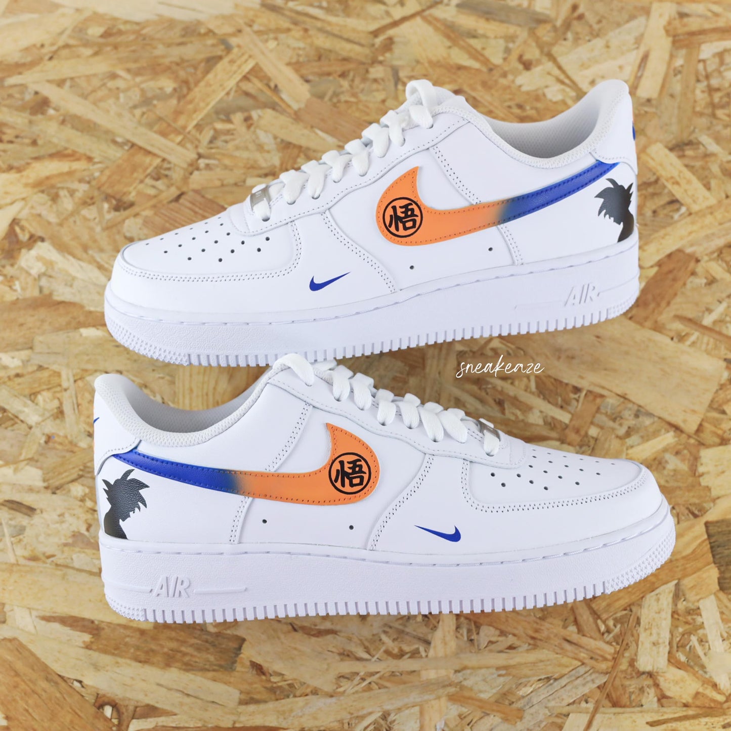Custom Air Force 1 White With Dragon - Ball Z Theme