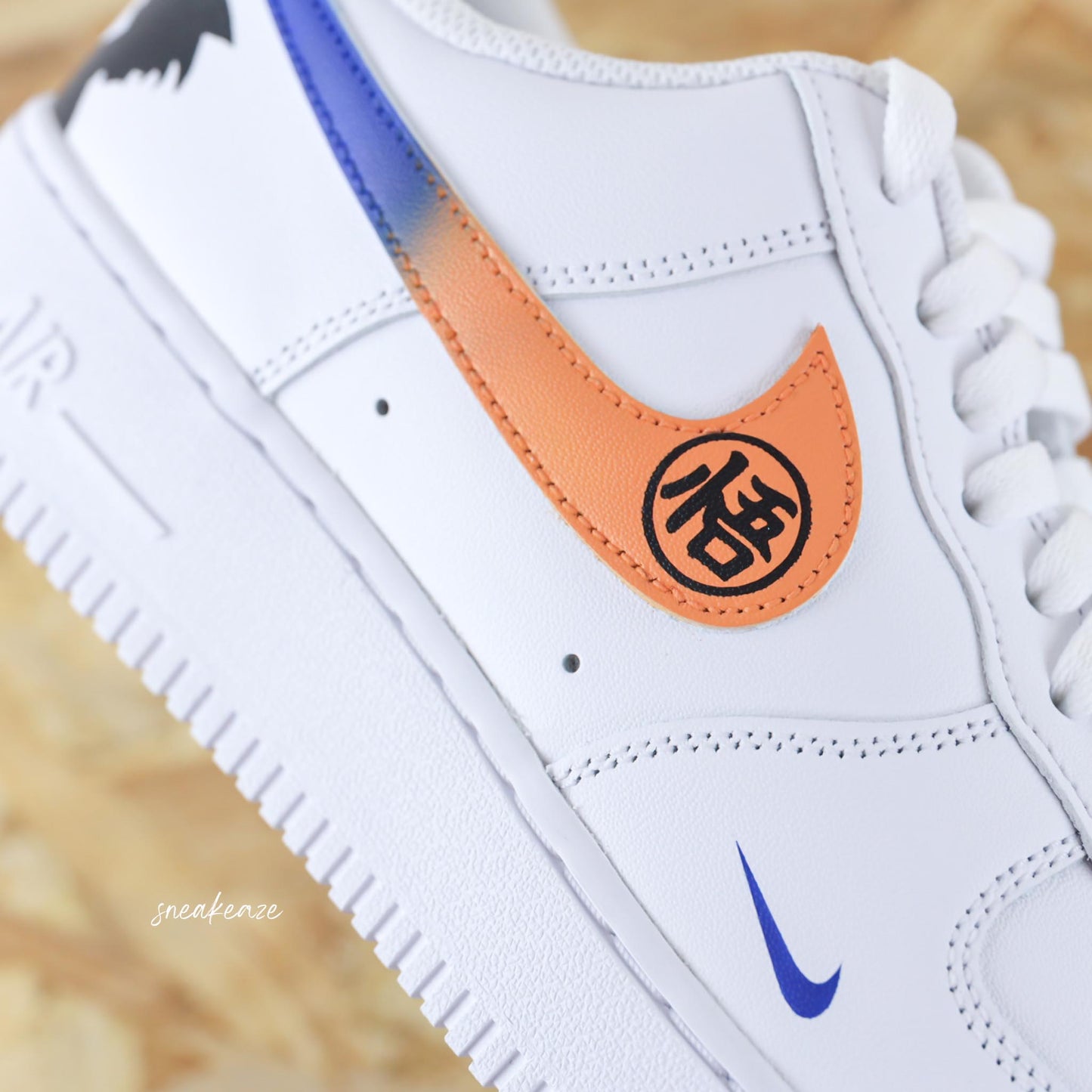 Custom Air Force 1 White With Dragon - Ball Z Theme