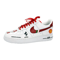 Custom Air Force 1 White With Ferrari And Shell Logos