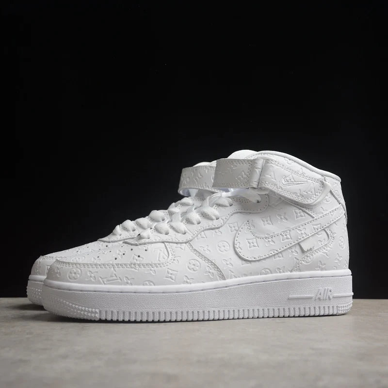 Custom Air Force 1 White With LV Embossing