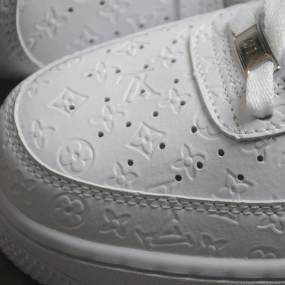 Custom Air Force 1 White With LV Embossing