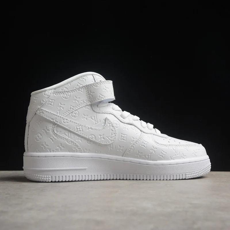 Custom Air Force 1 White With LV Embossing