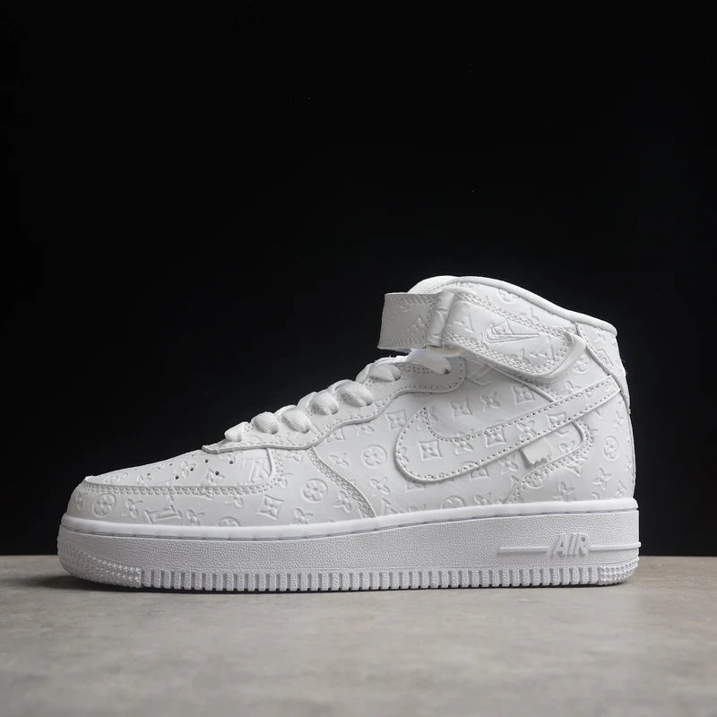 Custom Air Force 1 White With LV Embossing