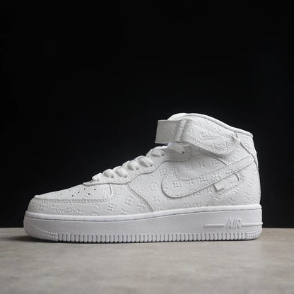 Custom Air Force 1 White With LV Embossing