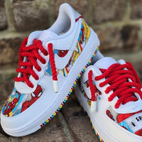 Custom Air Force 1 White With Spider - Man Comic Pattern