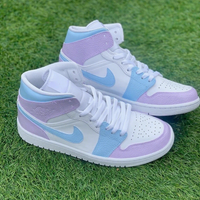 Custom Air Jordan 1 Baby Blue Lilac Color