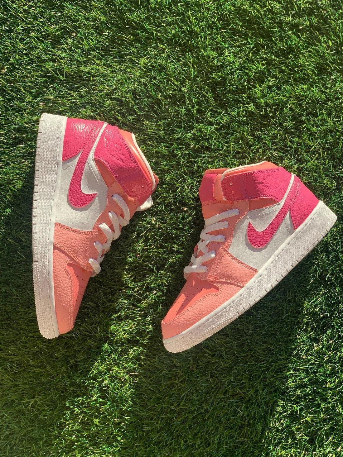 Custom Air Jordan 1 Baby Pink And Magenta