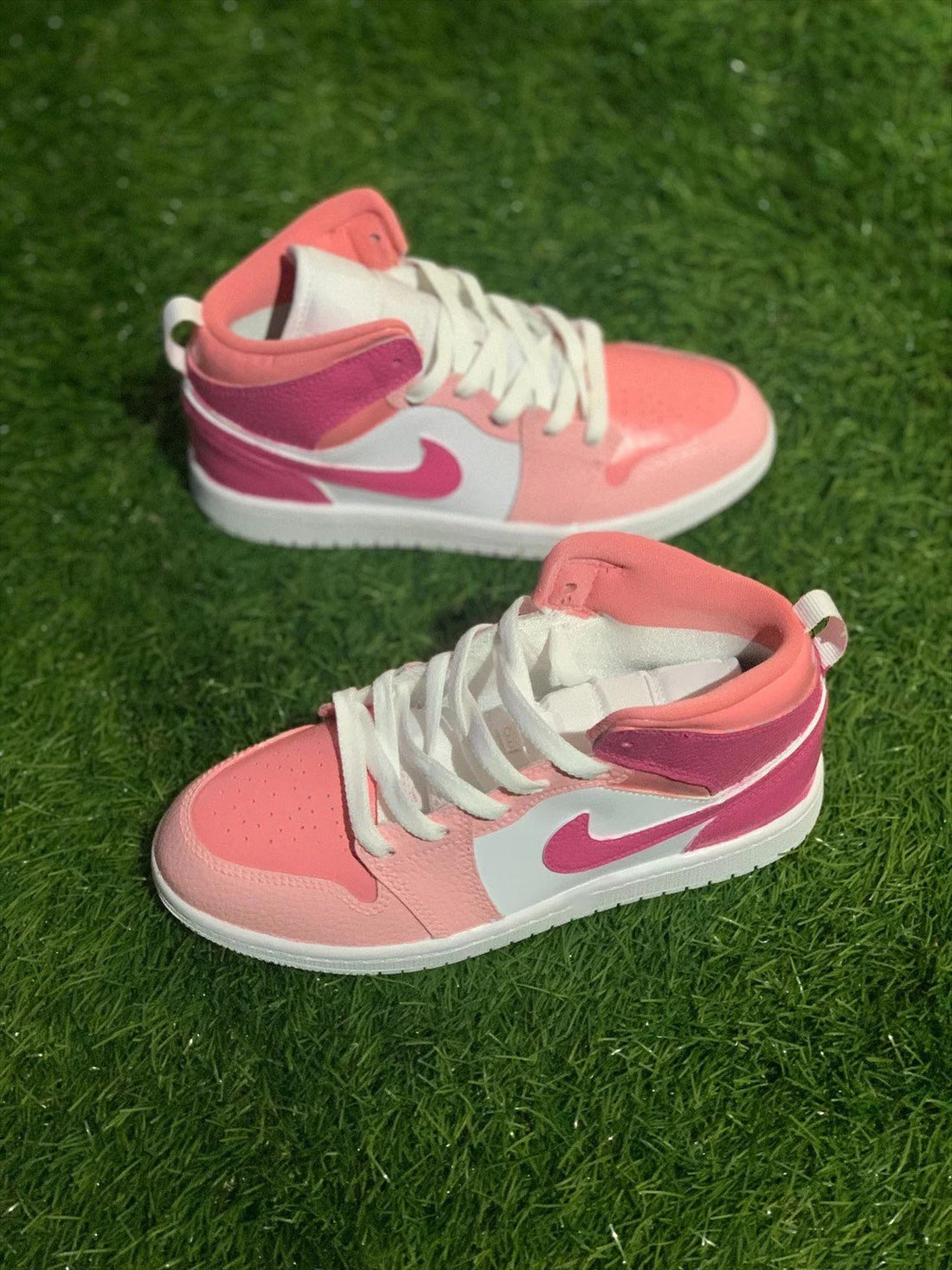 Custom Air Jordan 1 Baby Pink And Magenta