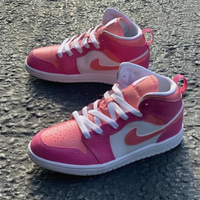 Custom Air Jordan 1 Baby Pink White Color
