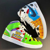 Custom Air Jordan 1 Multicolor Cartoon Pattern