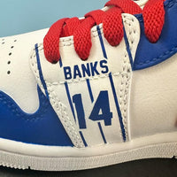 Custom Air Jordan 1 White Blue Red With Cubs Theme
