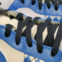 Custom AJ 1s Shoes Argyle Pattern Blue White