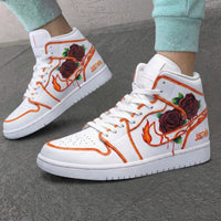 Custom AJ 1s Shoes Coral Flame Orange
