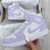 Custom AJ 1s Shoes Lavender White