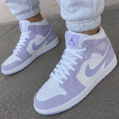 Custom AJ 1s Shoes Lavender White