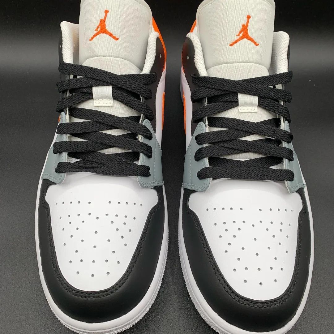 Custom AJ 1s Shoes Orange Black Colorway