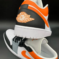 Custom AJ 1s Shoes Orange Black Colorway