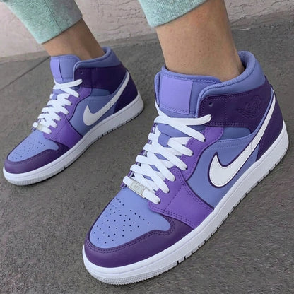 Custom AJ 1s Shoes Purple Gradient