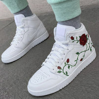 Custom AJ 1s Shoes Roses Red Green