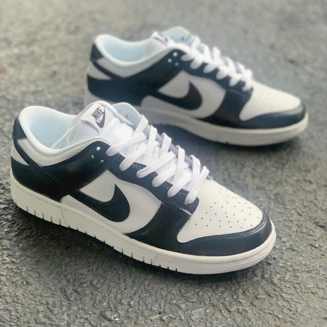 Custom Dunk Black White Color