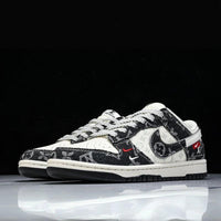 Custom Dunk Black White With LV Logo
