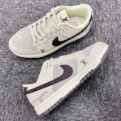 Custom Dunk Cream Khaki LV Logo